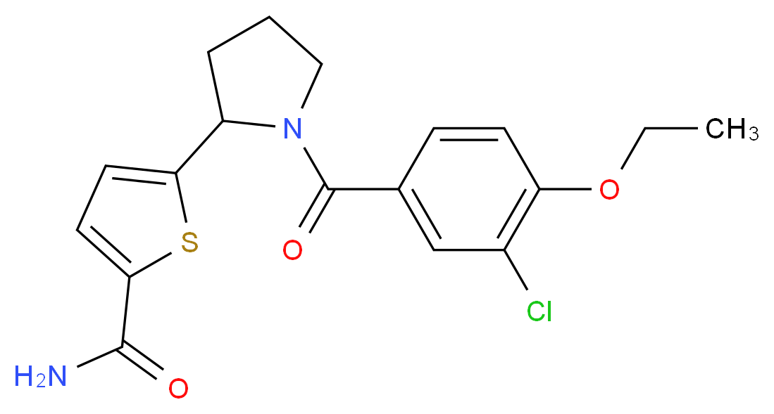 5-[1-(3-chloro-4-ethoxybenzoyl)-2-pyrrolidinyl]-2-thiophenecarboxamide_Molecular_structure_CAS_)