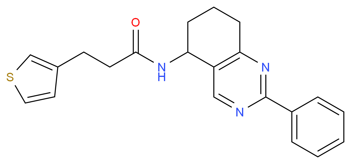 N-(2-phenyl-5,6,7,8-tetrahydro-5-quinazolinyl)-3-(3-thienyl)propanamide_Molecular_structure_CAS_)