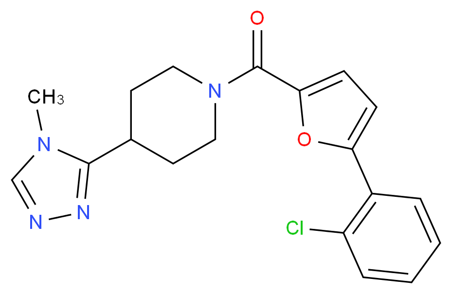 1-[5-(2-chlorophenyl)-2-furoyl]-4-(4-methyl-4H-1,2,4-triazol-3-yl)piperidine_Molecular_structure_CAS_)