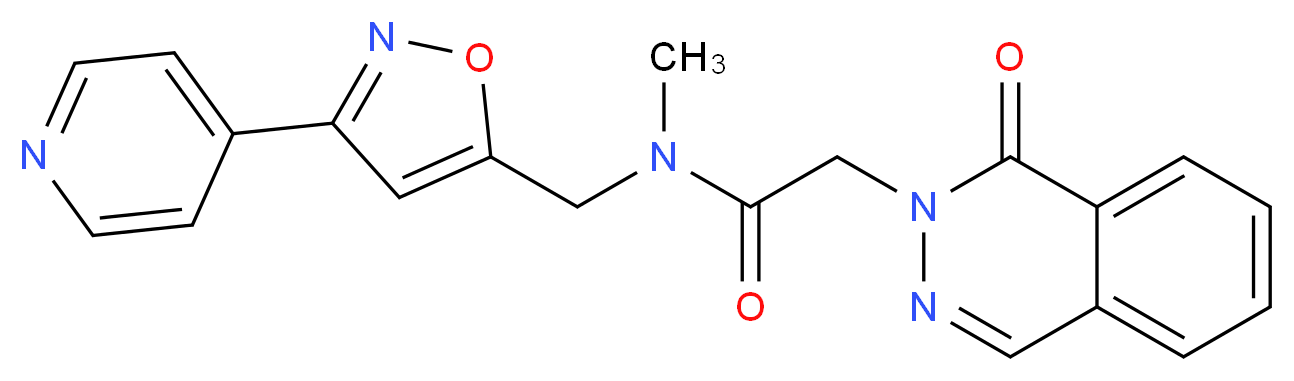 N-methyl-2-(1-oxo-2(1H)-phthalazinyl)-N-{[3-(4-pyridinyl)-5-isoxazolyl]methyl}acetamide_Molecular_structure_CAS_)