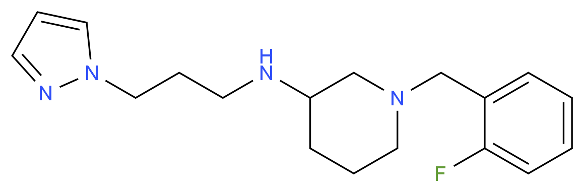 1-(2-fluorobenzyl)-N-[3-(1H-pyrazol-1-yl)propyl]-3-piperidinamine_Molecular_structure_CAS_)