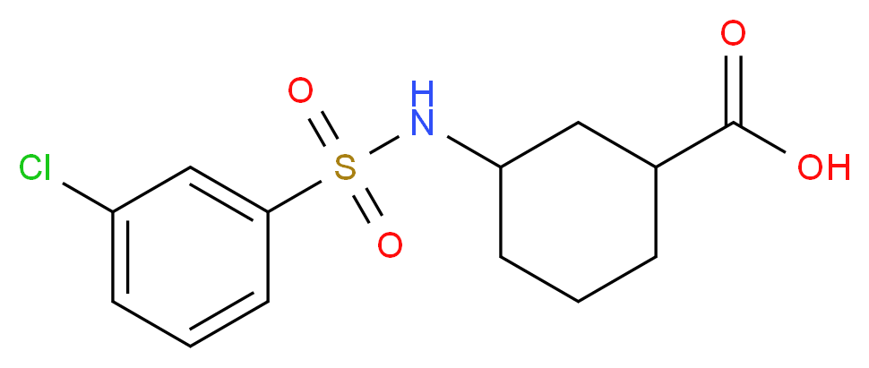 3-(3-Chlorophenylsulfonylamino)cyclohexanecarboxylic acid_Molecular_structure_CAS_690646-00-5)