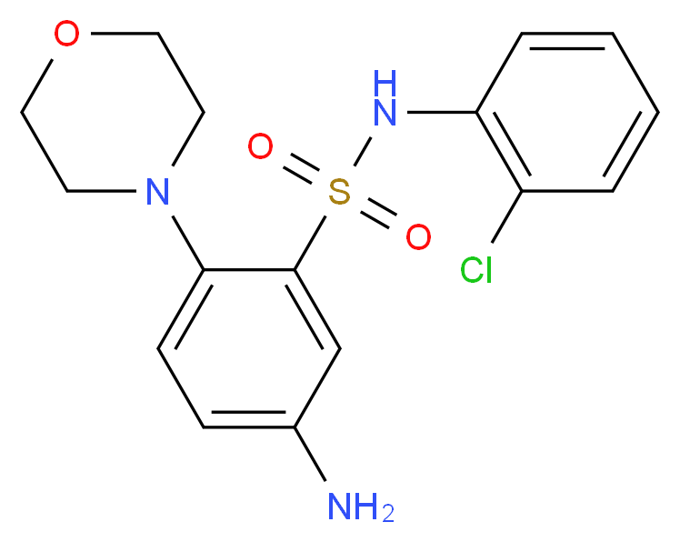 5-Amino-N-(2-chloro-phenyl)-2-morpholin-4-yl-benzenesulfonamide_Molecular_structure_CAS_)