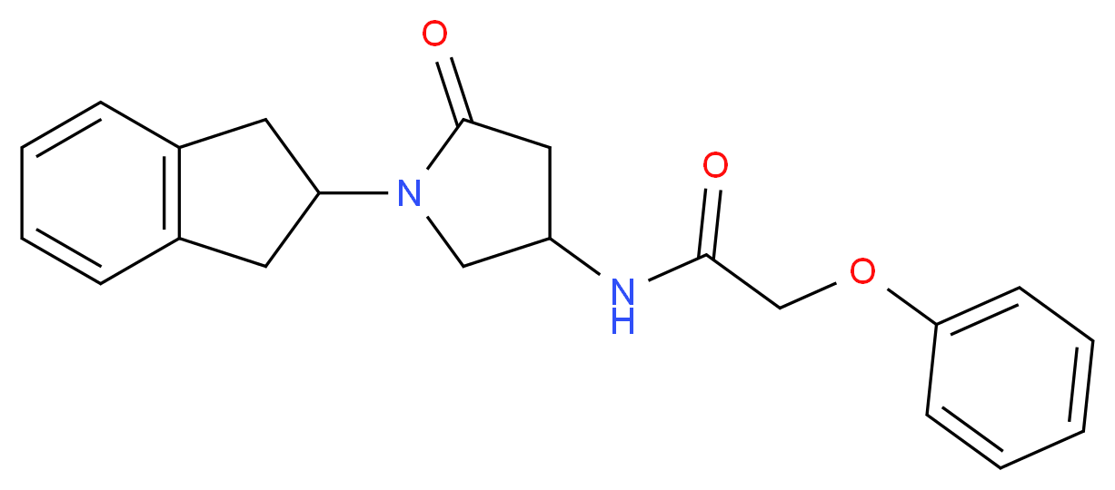 N-[1-(2,3-dihydro-1H-inden-2-yl)-5-oxo-3-pyrrolidinyl]-2-phenoxyacetamide_Molecular_structure_CAS_)