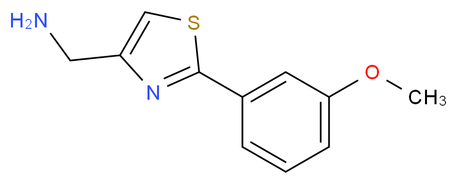C-[2-(3-METHOXY-PHENYL)-THIAZOL-4-YL]-METHYLAMINE_Molecular_structure_CAS_885280-24-0)