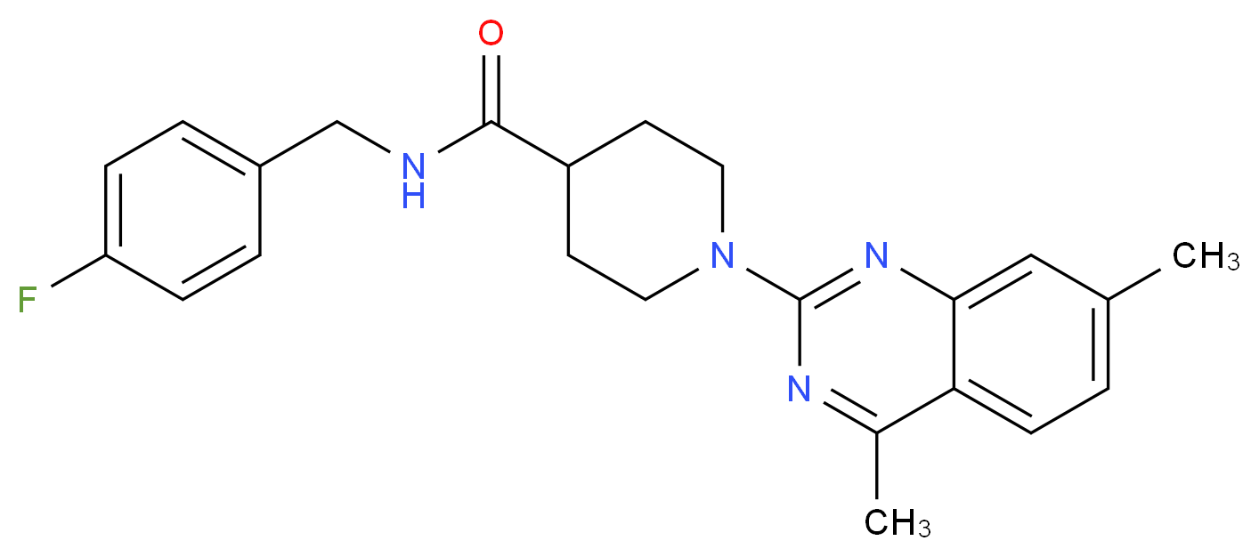 1-(4,7-dimethyl-2-quinazolinyl)-N-(4-fluorobenzyl)-4-piperidinecarboxamide_Molecular_structure_CAS_)