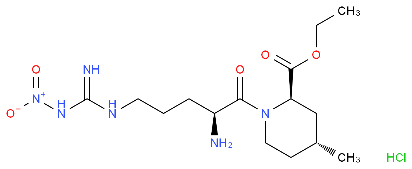 (2R,4R)1-[(2S)2-Amino-5-[[imino(nitroamino)methyl]amino]-1-oxopentyl]-4-methyl-2-piperidinecarboxylic Acid Ethyl Ester Hydrochloride_Molecular_structure_CAS_74874-08-1)