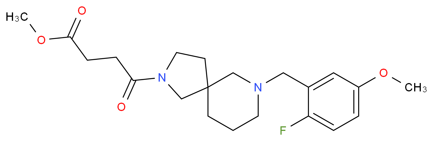methyl 4-[7-(2-fluoro-5-methoxybenzyl)-2,7-diazaspiro[4.5]dec-2-yl]-4-oxobutanoate_Molecular_structure_CAS_)