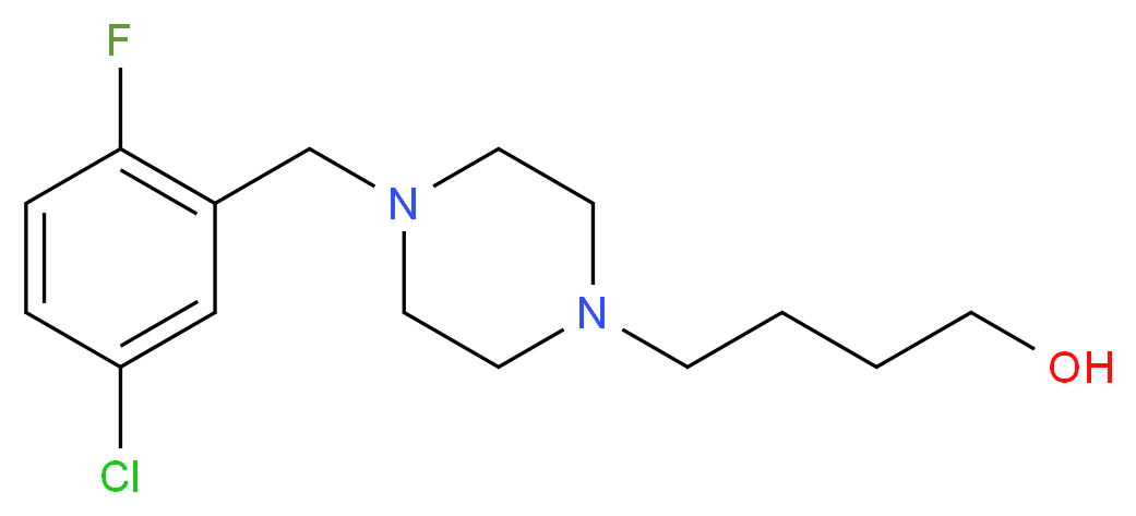 4-[4-(5-chloro-2-fluorobenzyl)piperazin-1-yl]butan-1-ol_Molecular_structure_CAS_)