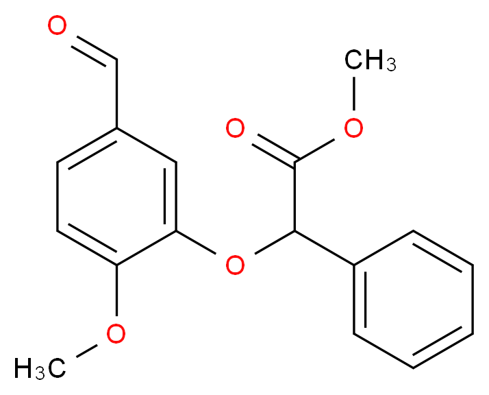 Methyl 2-(5-formyl-2-methoxyphenoxy)-2-phenylacetate_Molecular_structure_CAS_)