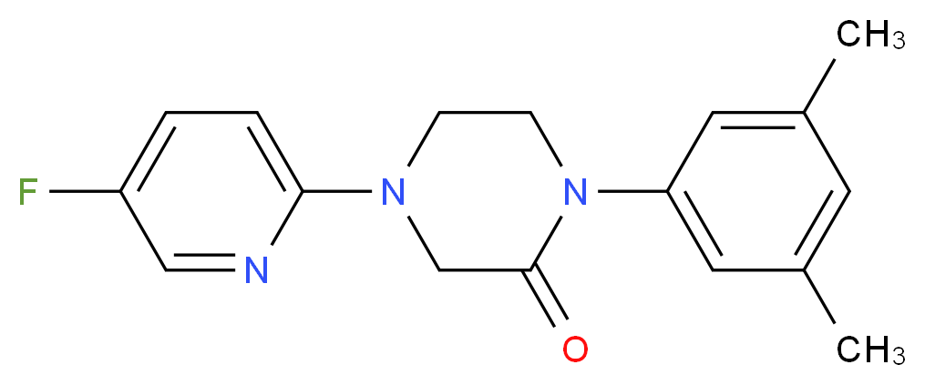 1-(3,5-dimethylphenyl)-4-(5-fluoro-2-pyridinyl)-2-piperazinone_Molecular_structure_CAS_)