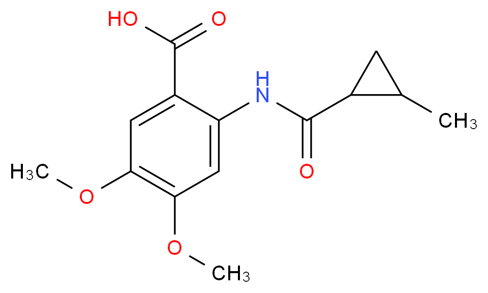 4,5-dimethoxy-2-{[(2-methylcyclopropyl)carbonyl]amino}benzoic acid_Molecular_structure_CAS_)