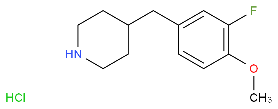 4-(3-FLUORO-4-METHOXY-BENZYL)-PIPERIDINE HYDROCHLORIDE_Molecular_structure_CAS_)
