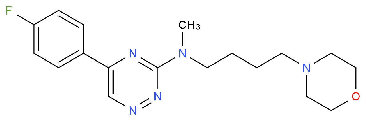 5-(4-fluorophenyl)-N-methyl-N-[4-(4-morpholinyl)butyl]-1,2,4-triazin-3-amine_Molecular_structure_CAS_)