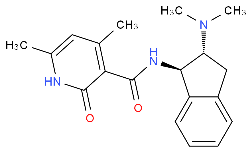 N-[(1R,2R)-2-(dimethylamino)-2,3-dihydro-1H-inden-1-yl]-4,6-dimethyl-2-oxo-1,2-dihydro-3-pyridinecarboxamide_Molecular_structure_CAS_)