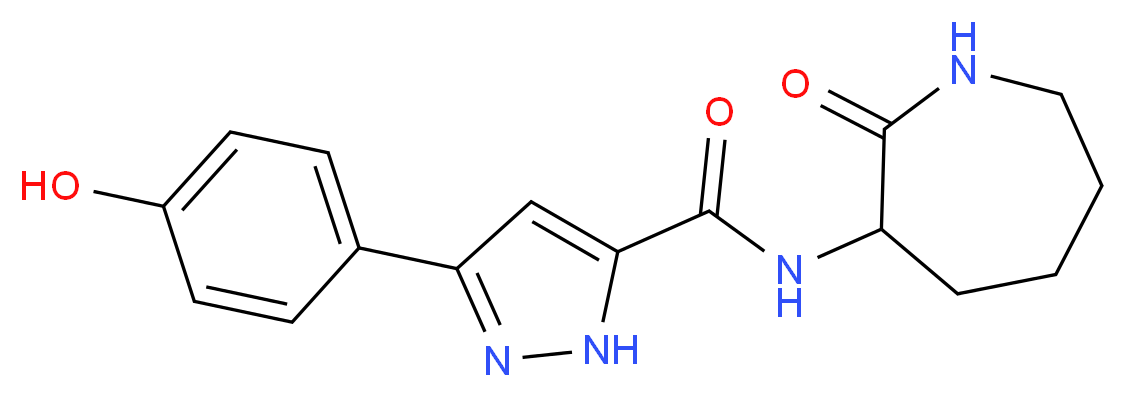 3-(4-hydroxyphenyl)-N-(2-oxo-3-azepanyl)-1H-pyrazole-5-carboxamide_Molecular_structure_CAS_)