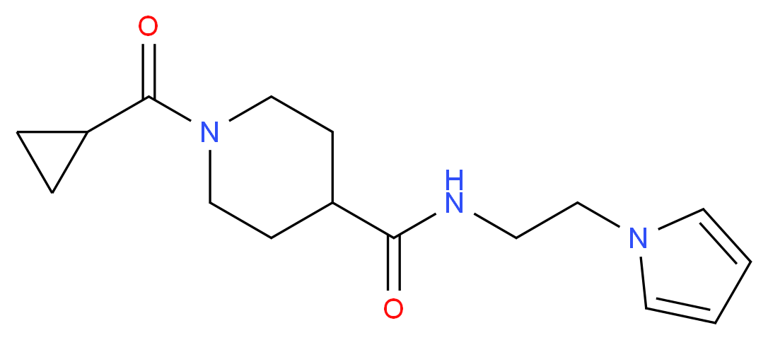 1-(cyclopropylcarbonyl)-N-[2-(1H-pyrrol-1-yl)ethyl]-4-piperidinecarboxamide_Molecular_structure_CAS_)