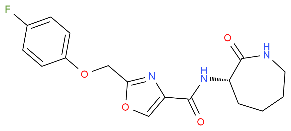 2-[(4-fluorophenoxy)methyl]-N-[(3S)-2-oxo-3-azepanyl]-1,3-oxazole-4-carboxamide_Molecular_structure_CAS_)