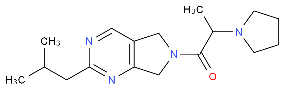2-isobutyl-6-(2-pyrrolidin-1-ylpropanoyl)-6,7-dihydro-5H-pyrrolo[3,4-d]pyrimidine_Molecular_structure_CAS_)