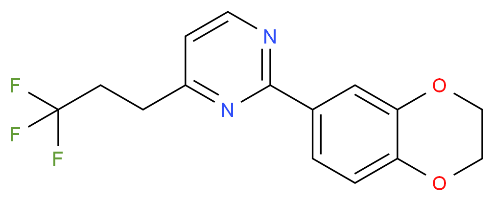 2-(2,3-dihydro-1,4-benzodioxin-6-yl)-4-(3,3,3-trifluoropropyl)pyrimidine_Molecular_structure_CAS_)