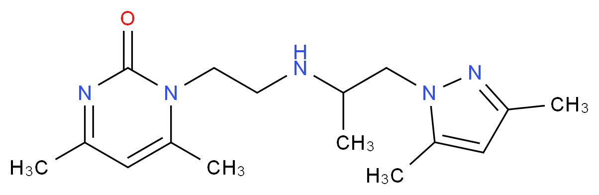 1-(2-{[2-(3,5-dimethyl-1H-pyrazol-1-yl)-1-methylethyl]amino}ethyl)-4,6-dimethylpyrimidin-2(1H)-one_Molecular_structure_CAS_)