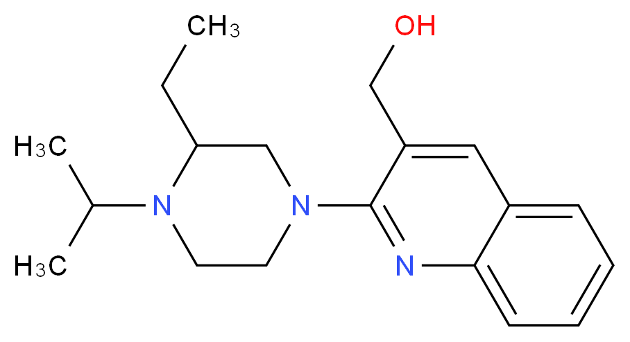 [2-(3-ethyl-4-isopropyl-1-piperazinyl)-3-quinolinyl]methanol_Molecular_structure_CAS_)
