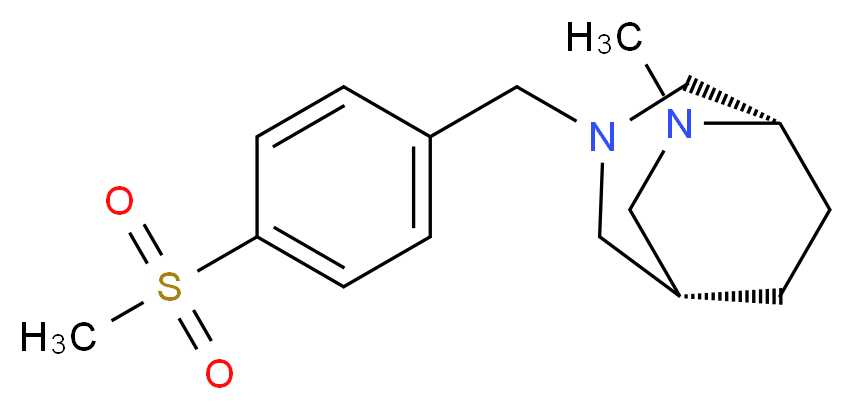 (1R*,5S*)-6-methyl-3-[4-(methylsulfonyl)benzyl]-3,6-diazabicyclo[3.2.2]nonane_Molecular_structure_CAS_)