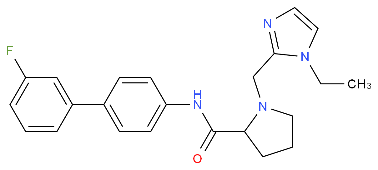 1-[(1-ethyl-1H-imidazol-2-yl)methyl]-N-(3'-fluoro-4-biphenylyl)prolinamide_Molecular_structure_CAS_)
