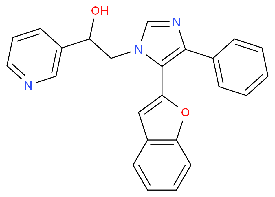 2-[5-(1-benzofuran-2-yl)-4-phenyl-1H-imidazol-1-yl]-1-pyridin-3-ylethanol_Molecular_structure_CAS_)