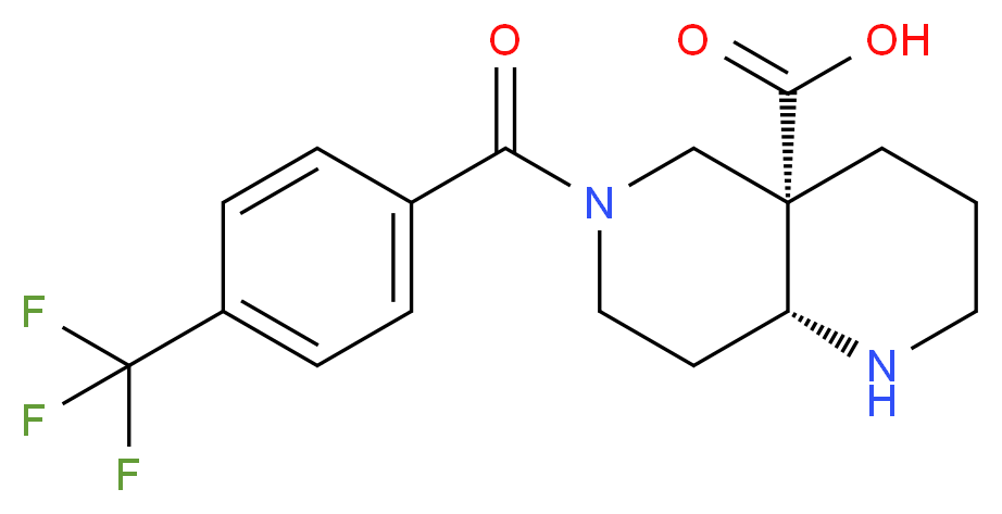 (4aS*,8aR*)-6-[4-(trifluoromethyl)benzoyl]octahydro-1,6-naphthyridine-4a(2H)-carboxylic acid_Molecular_structure_CAS_)