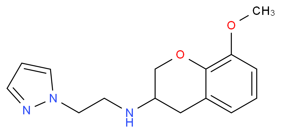 (8-methoxy-3,4-dihydro-2H-chromen-3-yl)[2-(1H-pyrazol-1-yl)ethyl]amine_Molecular_structure_CAS_)