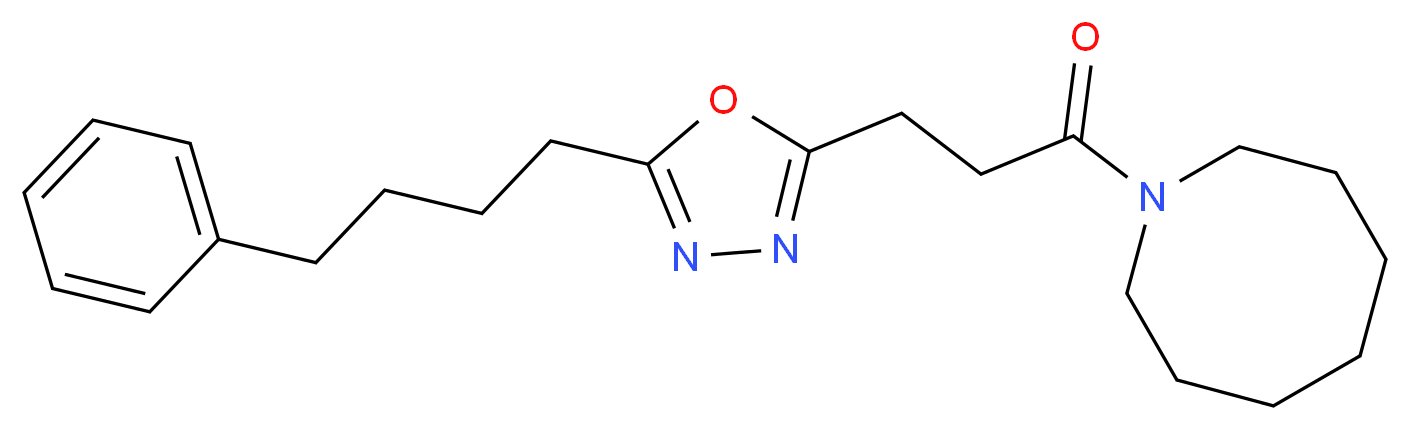 1-{3-[5-(4-phenylbutyl)-1,3,4-oxadiazol-2-yl]propanoyl}azocane_Molecular_structure_CAS_)