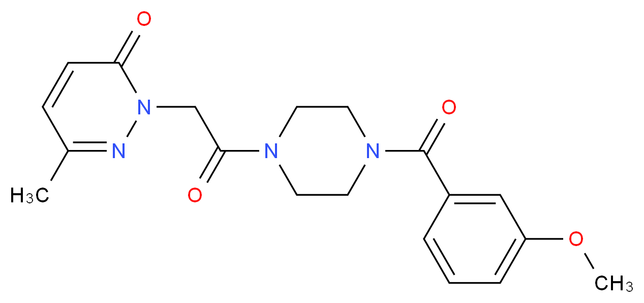 2-{2-[4-(3-methoxybenzoyl)-1-piperazinyl]-2-oxoethyl}-6-methyl-3(2H)-pyridazinone_Molecular_structure_CAS_)