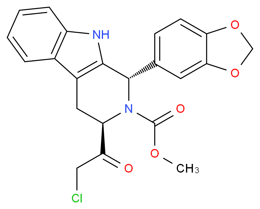 (1S,3R)-1-Benzo[1,3]dioxol-5-yl-2-(2-chloro-acetyl)-2,3,4,9-tetrahydro-1H-b-carboline-3-carboxylic Acid Methyl Ester_Molecular_structure_CAS_629652-40-0)