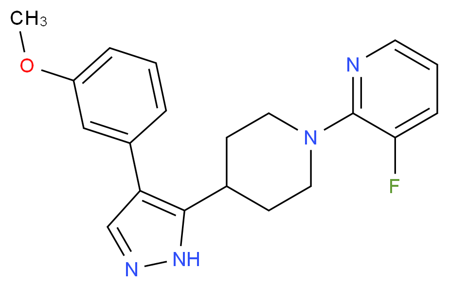 3-fluoro-2-{4-[4-(3-methoxyphenyl)-1H-pyrazol-5-yl]piperidin-1-yl}pyridine_Molecular_structure_CAS_)