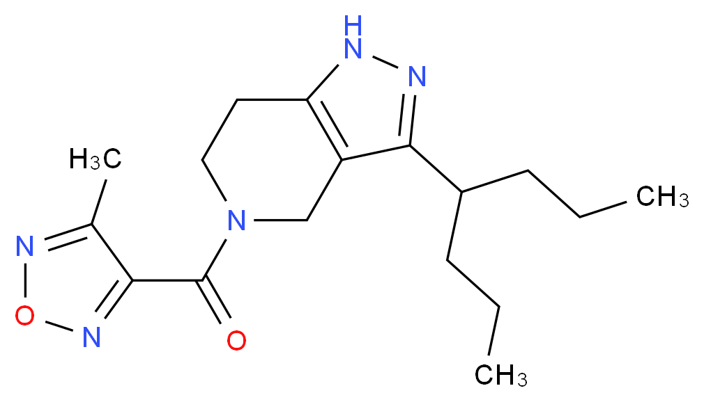 5-[(4-methyl-1,2,5-oxadiazol-3-yl)carbonyl]-3-(1-propylbutyl)-4,5,6,7-tetrahydro-1H-pyrazolo[4,3-c]pyridine_Molecular_structure_CAS_)