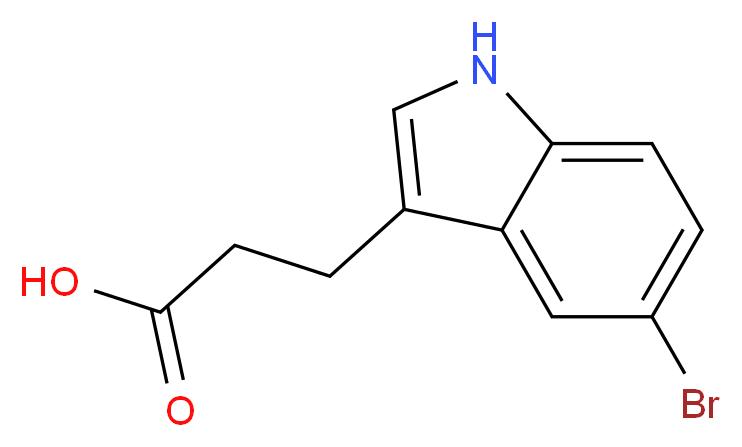 3-(5-Bromo-1H-indol-3-yl)-propionic acid_Molecular_structure_CAS_54904-23-3)