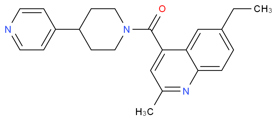 6-ethyl-2-methyl-4-{[4-(4-pyridinyl)-1-piperidinyl]carbonyl}quinoline_Molecular_structure_CAS_)