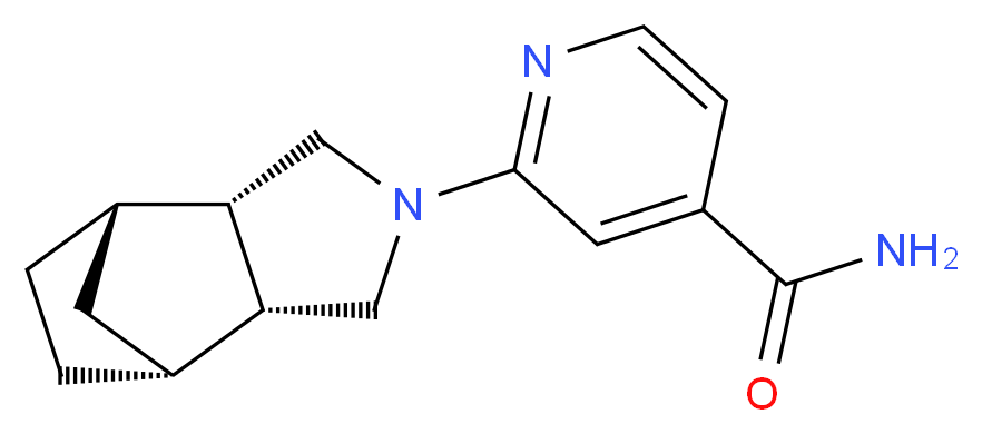 2-[(1R*,2R*,6S*,7S*)-4-azatricyclo[5.2.1.0~2,6~]dec-4-yl]isonicotinamide_Molecular_structure_CAS_)