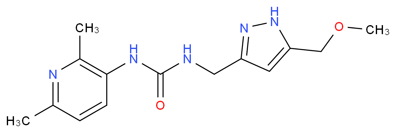 N-(2,6-dimethylpyridin-3-yl)-N'-{[5-(methoxymethyl)-1H-pyrazol-3-yl]methyl}urea_Molecular_structure_CAS_)