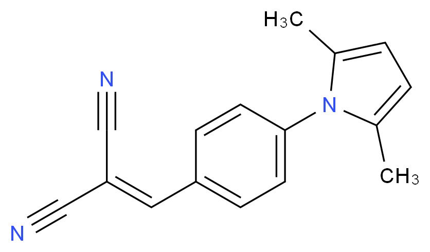 2-{[4-(2,5-dimethyl-1H-pyrrol-1-yl)phenyl]methylene}malononitrile_Molecular_structure_CAS_771567-64-7)