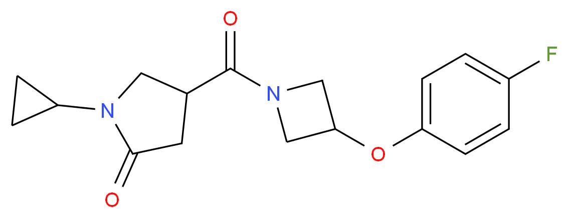 1-cyclopropyl-4-{[3-(4-fluorophenoxy)-1-azetidinyl]carbonyl}-2-pyrrolidinone_Molecular_structure_CAS_)