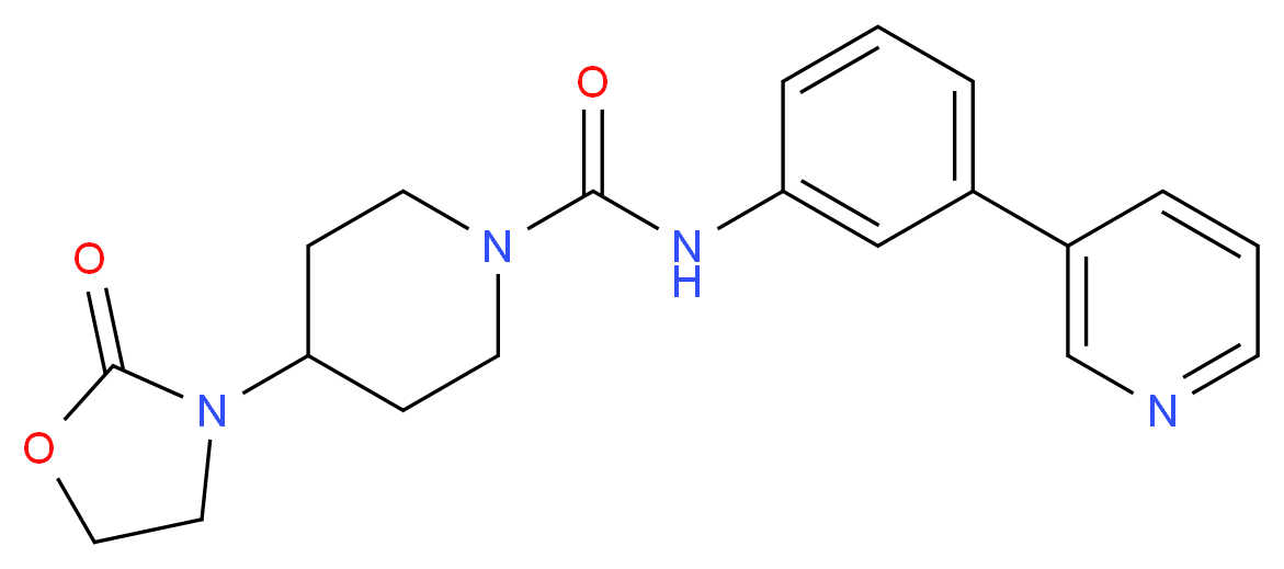 4-(2-oxo-1,3-oxazolidin-3-yl)-N-(3-pyridin-3-ylphenyl)piperidine-1-carboxamide_Molecular_structure_CAS_)