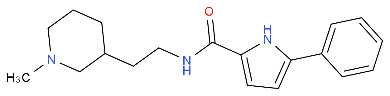 N-[2-(1-methylpiperidin-3-yl)ethyl]-5-phenyl-1H-pyrrole-2-carboxamide_Molecular_structure_CAS_)