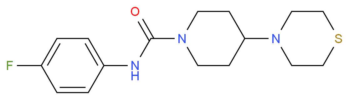 N-(4-fluorophenyl)-4-thiomorpholin-4-ylpiperidine-1-carboxamide_Molecular_structure_CAS_)