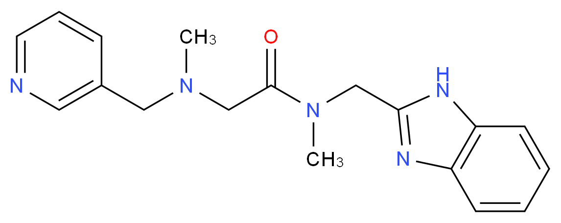 N~1~-(1H-benzimidazol-2-ylmethyl)-N~1~,N~2~-dimethyl-N~2~-(pyridin-3-ylmethyl)glycinamide_Molecular_structure_CAS_)