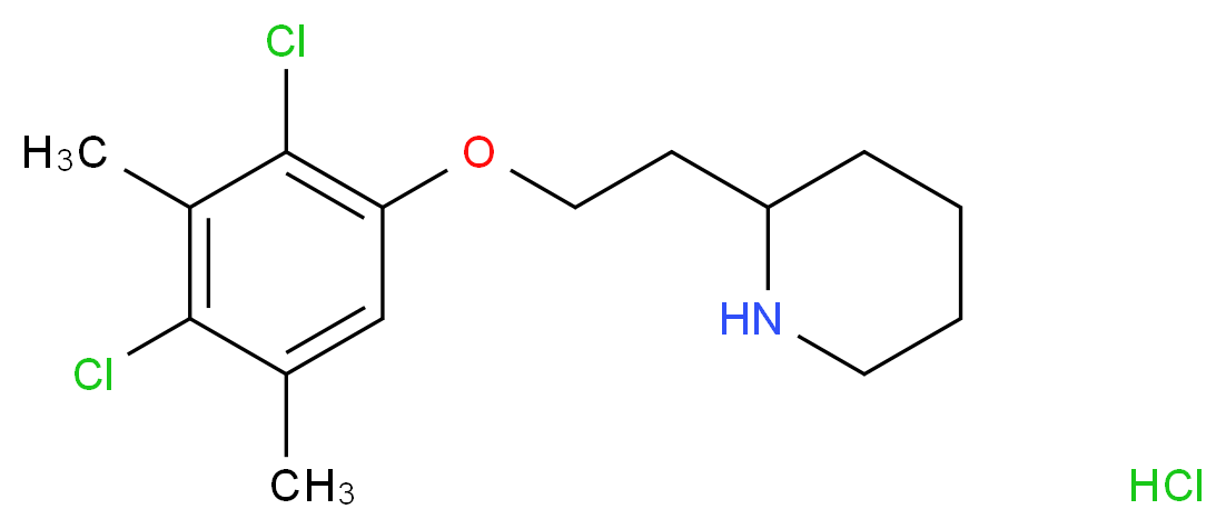 2-[2-(2,4-Dichloro-3,5-dimethylphenoxy)ethyl]-piperidine hydrochloride_Molecular_structure_CAS_)