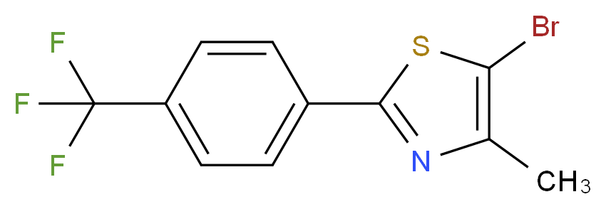 5-Bromo-4-methyl-2-[4-(trifluoromethyl)phenyl]-1,3-thiazole_Molecular_structure_CAS_850375-27-8)