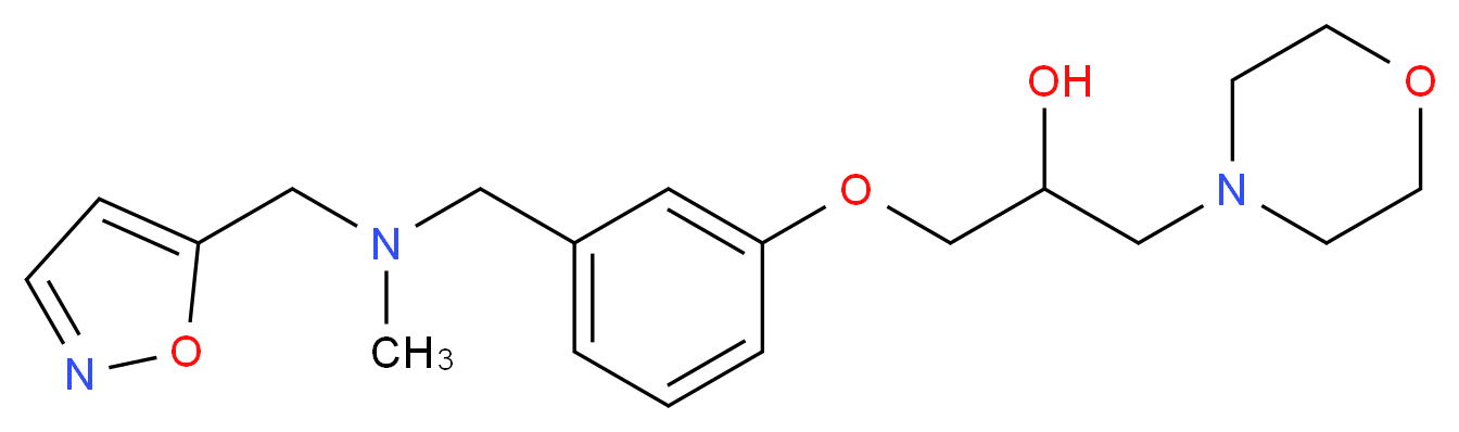 1-(3-{[(5-isoxazolylmethyl)(methyl)amino]methyl}phenoxy)-3-(4-morpholinyl)-2-propanol_Molecular_structure_CAS_)
