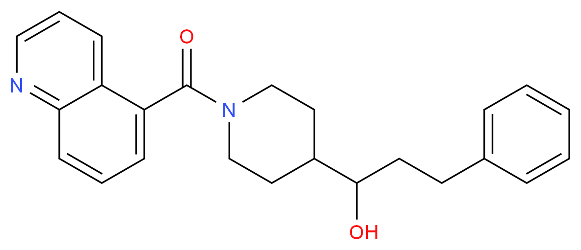 3-phenyl-1-[1-(5-quinolinylcarbonyl)-4-piperidinyl]-1-propanol_Molecular_structure_CAS_)